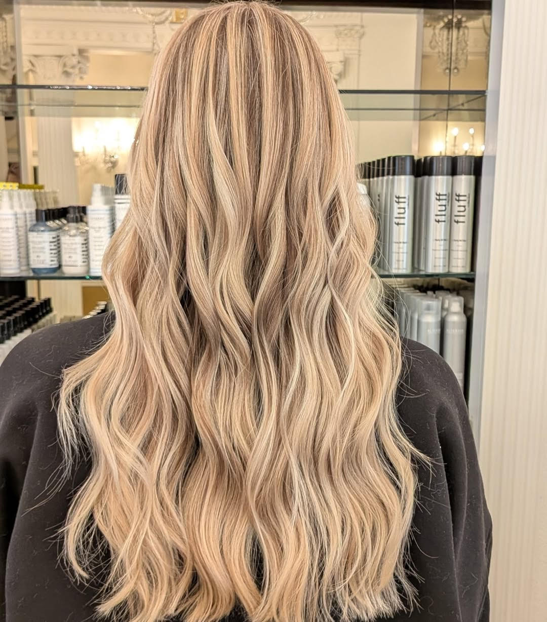 K-tip hair extensions with seamless blend at Fluff Hair Extensions Studio